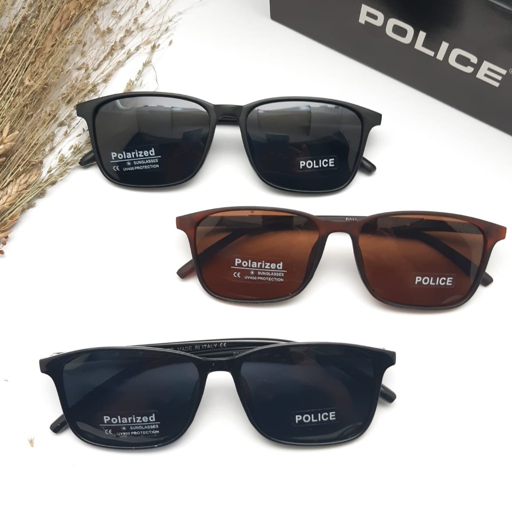 best seller - kacamata hitam pria keren police K1216 fullset - kacamata lensa polarized pria