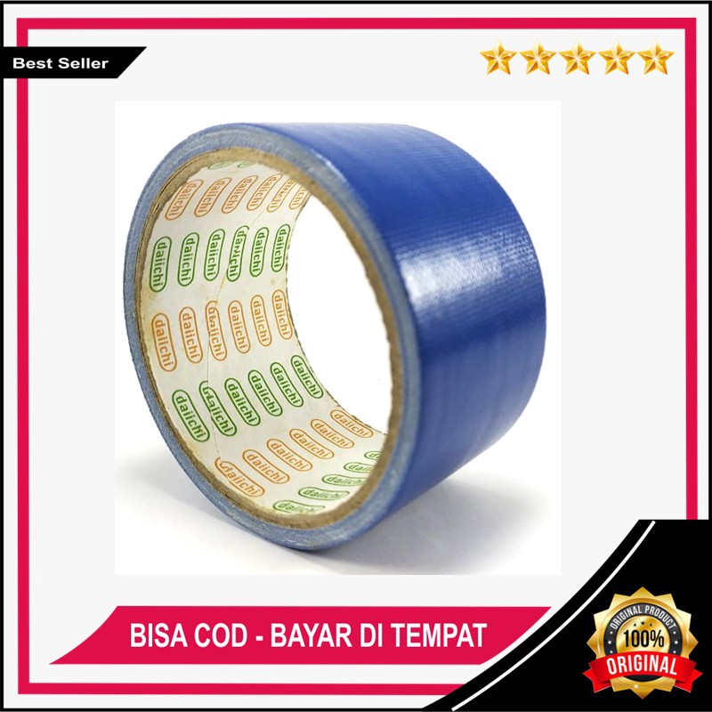 DAIICHI CLOTH TAPE WARNA / LAKBAN KAIN WARNA UKURAN 48mm X 5M - 1PCS [Biru]