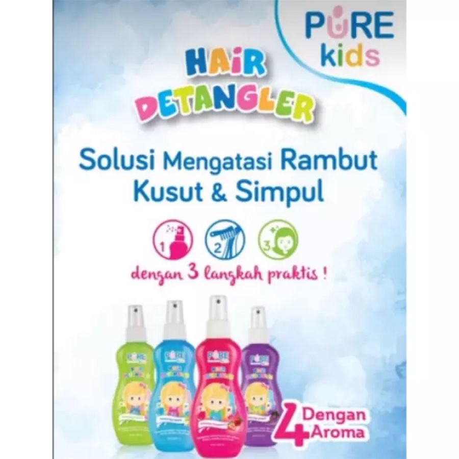 Pure Kids Hair Detangler Spray Rambut Anak Anti Rambut kusut 200ml