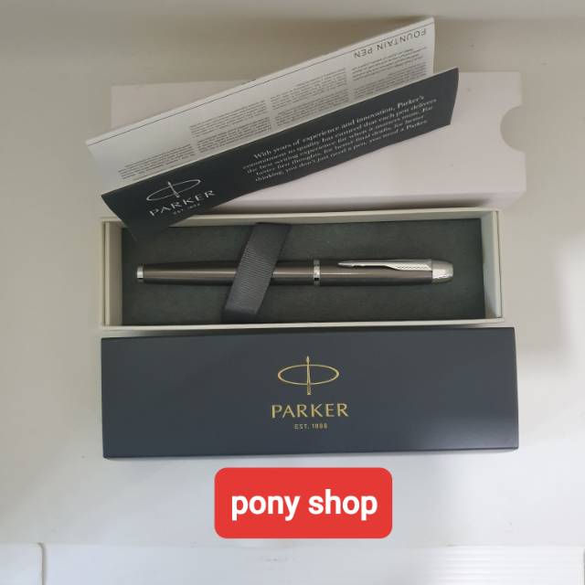 Pen Parker IM RB Gun Metal CT Klip Silver Roller Ball