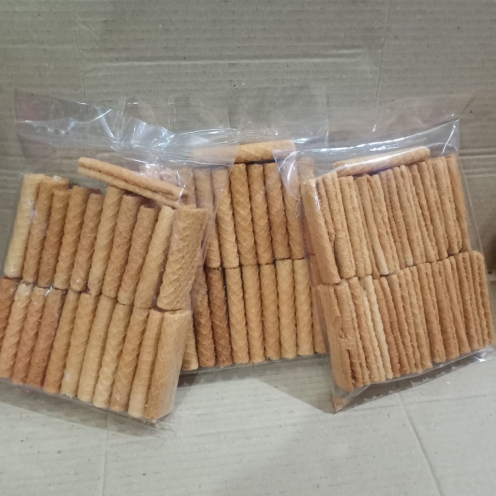 

Cemilan Kue Kering Semprong Dompet Rasa Wijen 250gr
