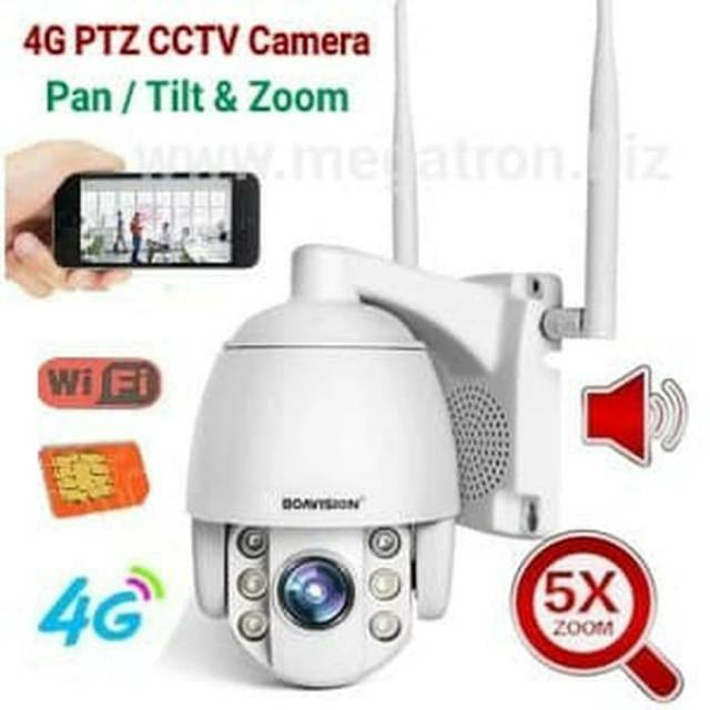 4G GSM CCTV Camera - Bisa PTZ pan/tilt dan 5x Zoom - masukin simcard GSM langsung Live - tidak ribet