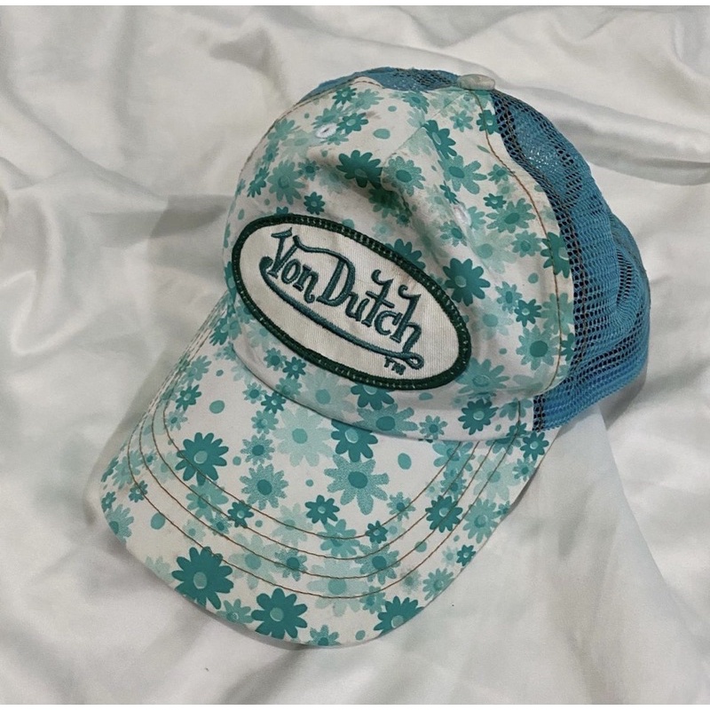 Topi Von Dutch floral tosca trucker hat cap