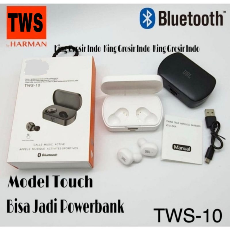 Headset Bluetooth TWS 10 Wireless Earphone TWS10 TWS-10 Touch