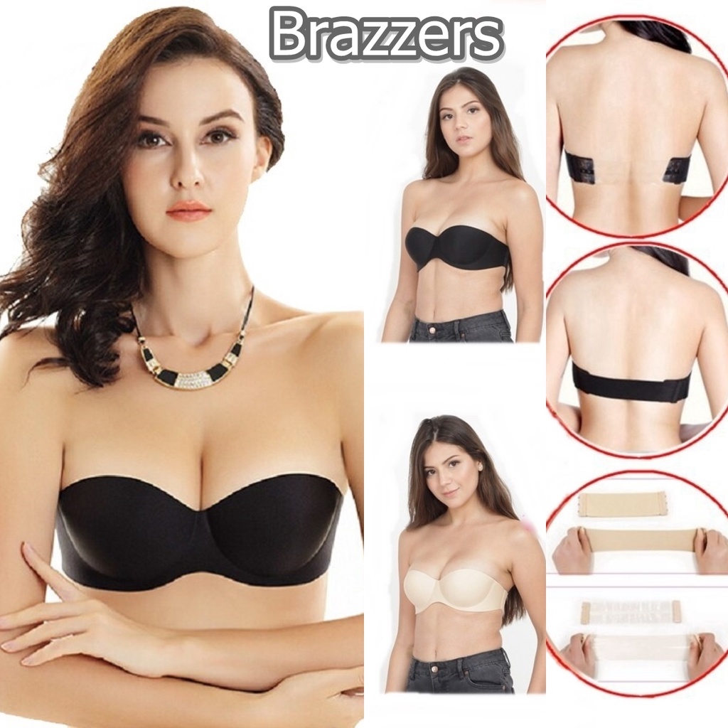 Backless Bra Seamless Push Up Tanpa Tali Montok Busa Tebal Kawat Kait 3 Ukuran Size 32 34 36 38 40 4