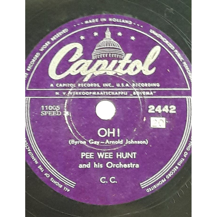 VINTAGE VINYL RECORD 17524 - PH - PLAT PH - PIRINGAN HITAM - PIRINGAN HITAM LAGU BARAT - GRAMAPHONE