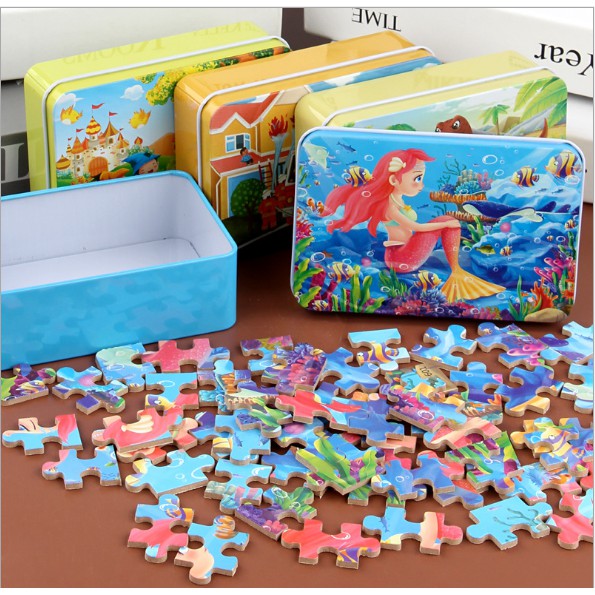 TweedyToys - Jigsaw Puzzle Kaleng 60 Pcs / Puzzle 60 Keping Baru