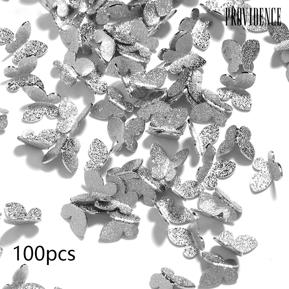 BUTTERFLY Providence 100pcs/pak Ornamen Kupu-Kupu 3d Untuk Dekorasi Nail Art/Manicure