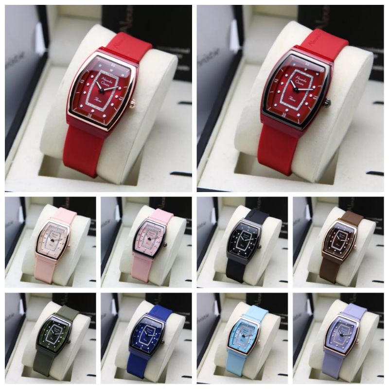 JAM TANGAN WANITA ALEXANDER CRISTIE ORIGINAL AC2847 RUBBER GARANSI/ALEXANDRE CHRISTIE CEWEK AC 2847
