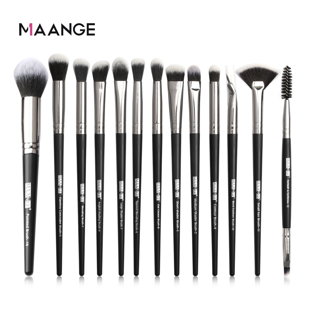 MAANGE 13Pcs Makeup Brushes Set Profesional Eye Contour Concealer Powder Make Up Brush Beauty Tool