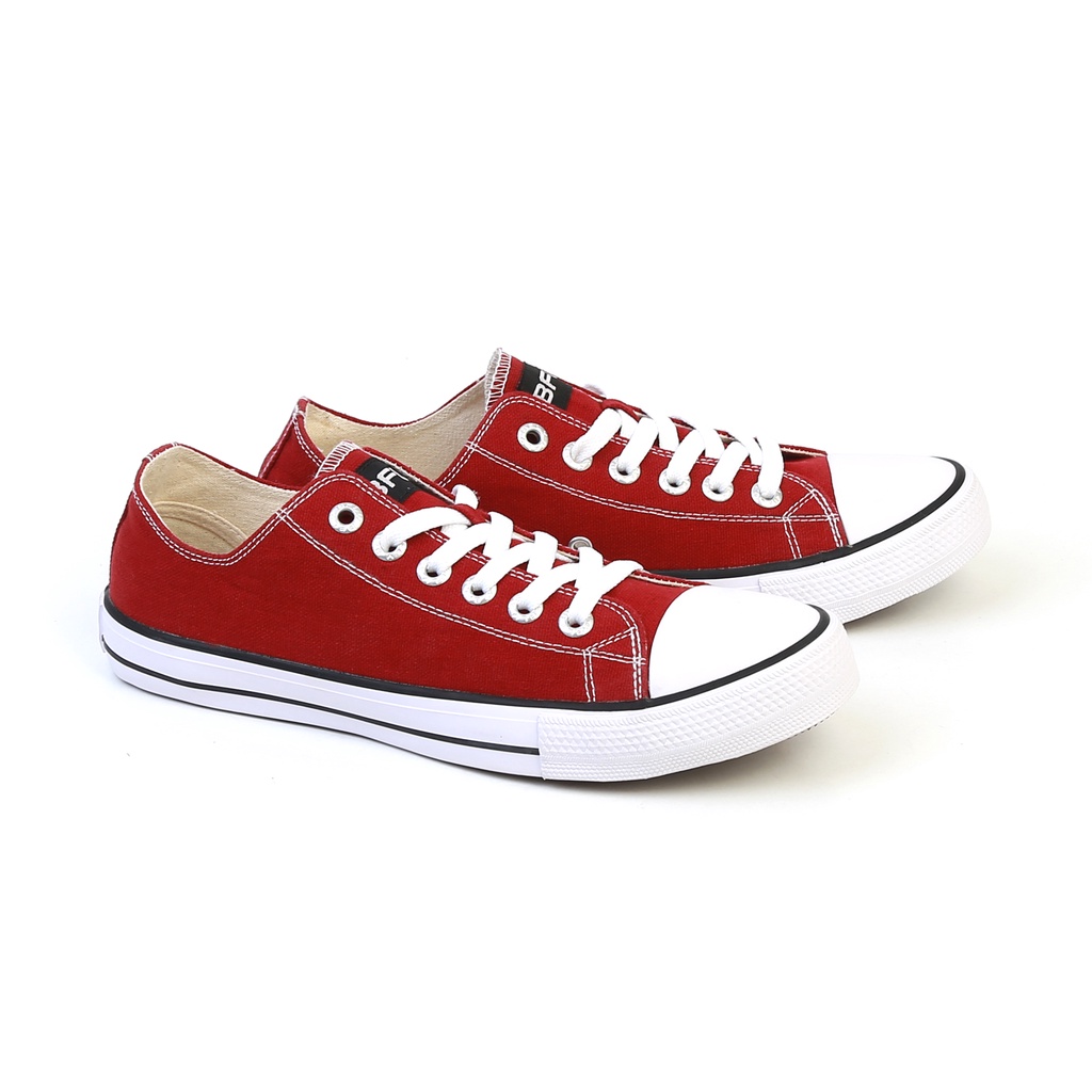 BFLY Sepatu Sneakers Casual Street Style BASIC CLR LOW Maroon White