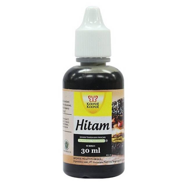 Pewarna makanan koepoe koepoe 30ml pewarna cair hitam