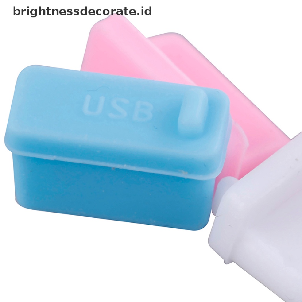 10pcs Tutup Pelindung plug usb Bahan Silikon anti Debu