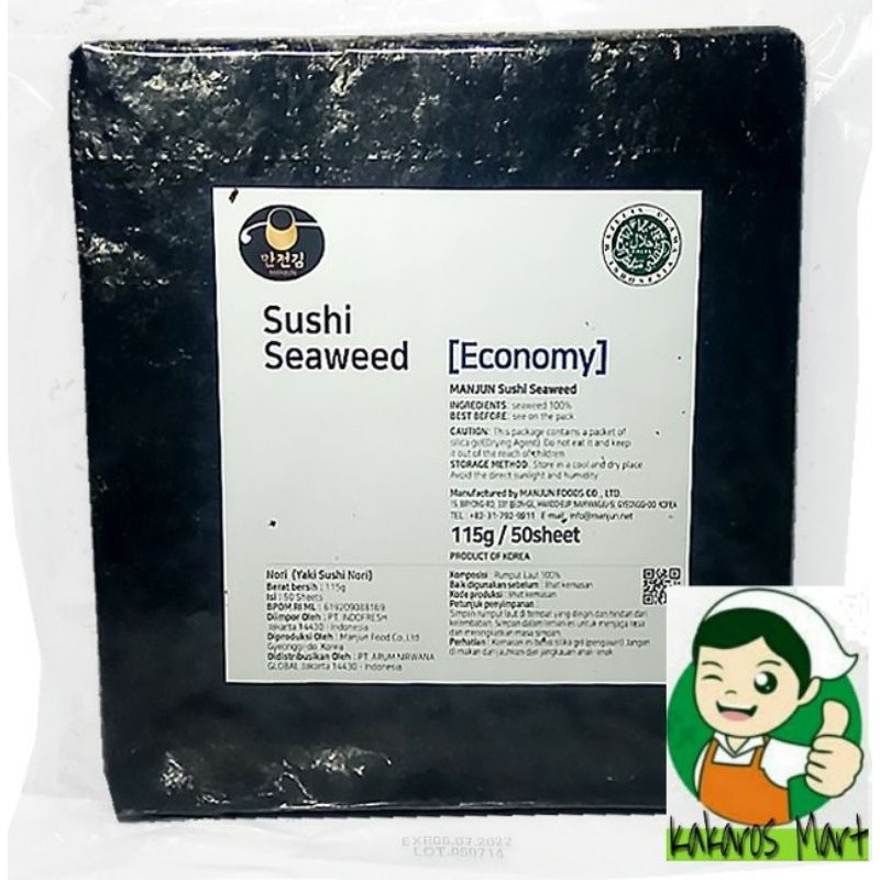 

Manjun Yaki Sushi Nori Economy Grade isi 50 Lembar