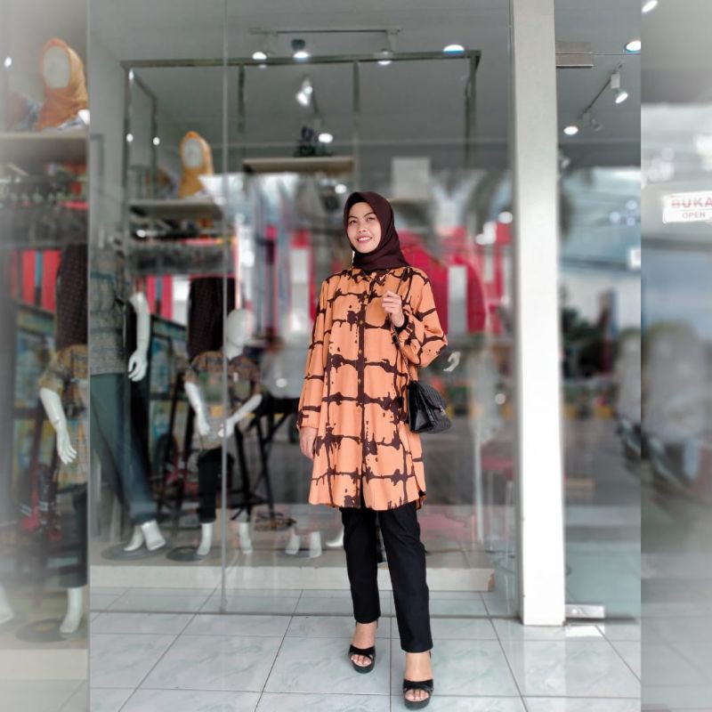 Tunik Rayon Merah Bata / Tunik Eltu