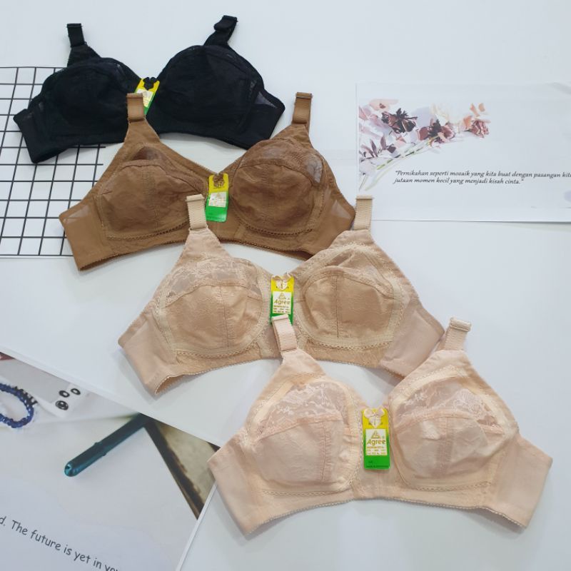 Bra Brukat Sister | Agree 099 | BH Transparan Tanpa Kawat Busa *
