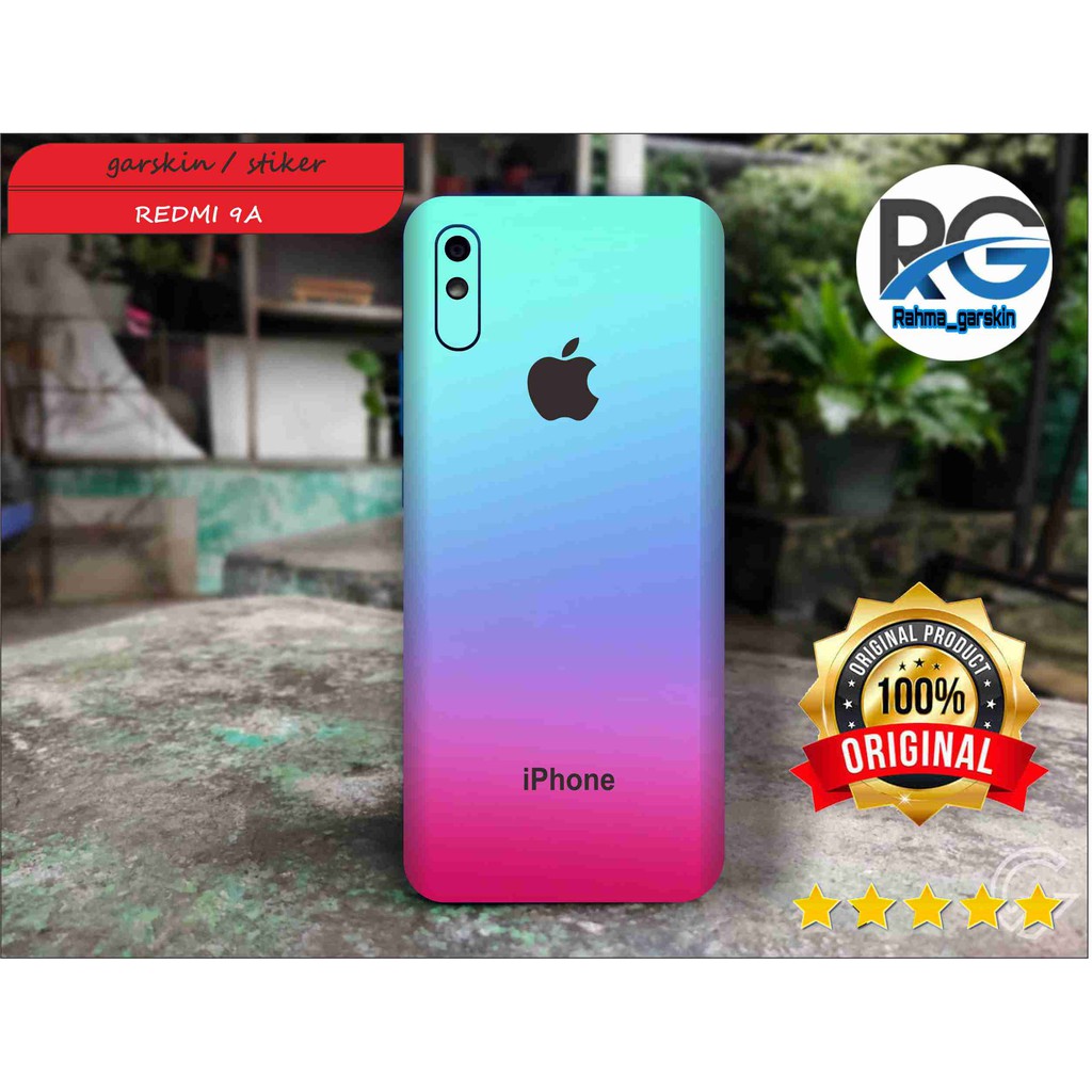 garskin hp REDMI 9A motif iphone code 1-5 free custom motif via chat