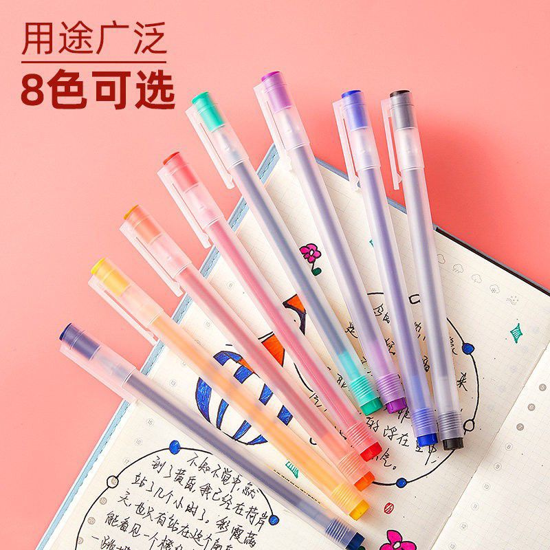 

Deli Color Gel Pen / Pulpen Gel 8 Warna Needle Tip 0.5mm A119
