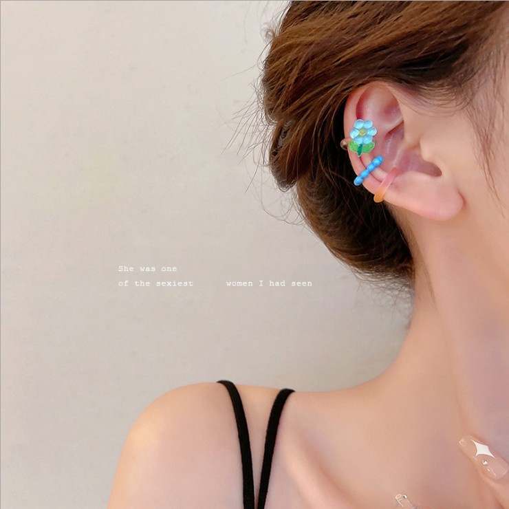 3Pcs/Set Women  Earring  Fashion Colorful  Flower Resin Earrings