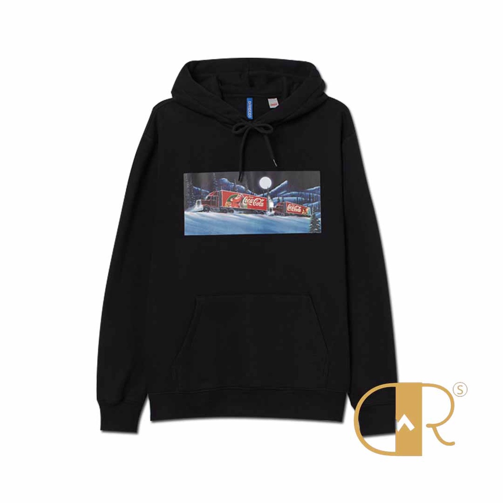 CUCI GUDANG | Jaket Hoodie HM Coca Cola Black Original Free PaperBag