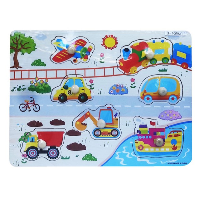 PUZZLE KAYU KNOB PUZZLE NAIL VEHICLE - DHF61