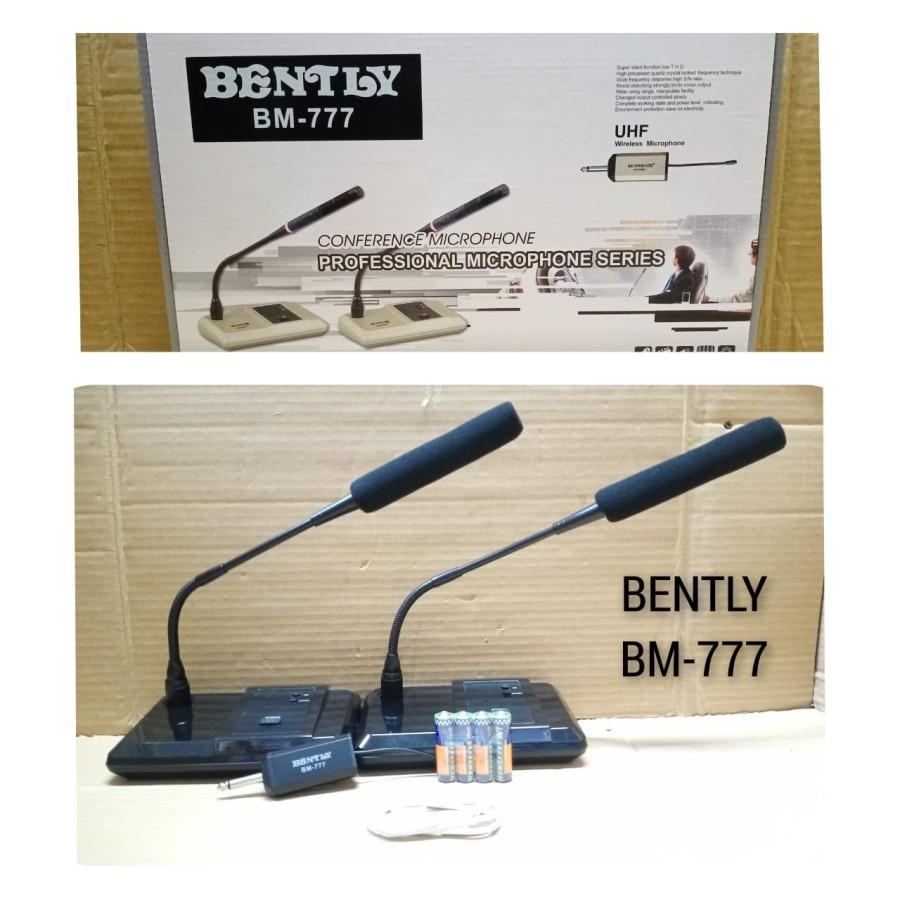 MIC MEJA WIRELESS BENTLY BM-777 UHF CONFERENCE MICROPHONE BM 777