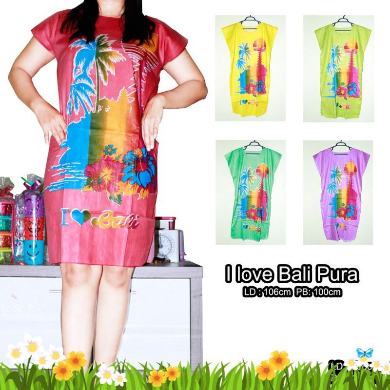 Daster midi bunga rayon/ daster midi murah grosir