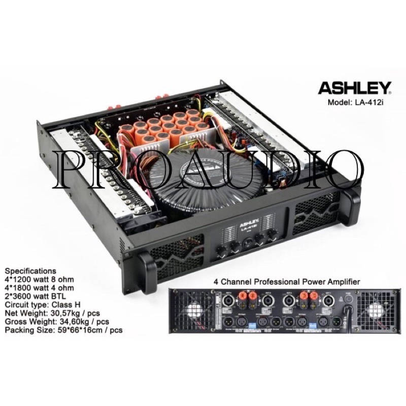 Power 4 Channel Ashley La412I / La 412I / La 412 I Original