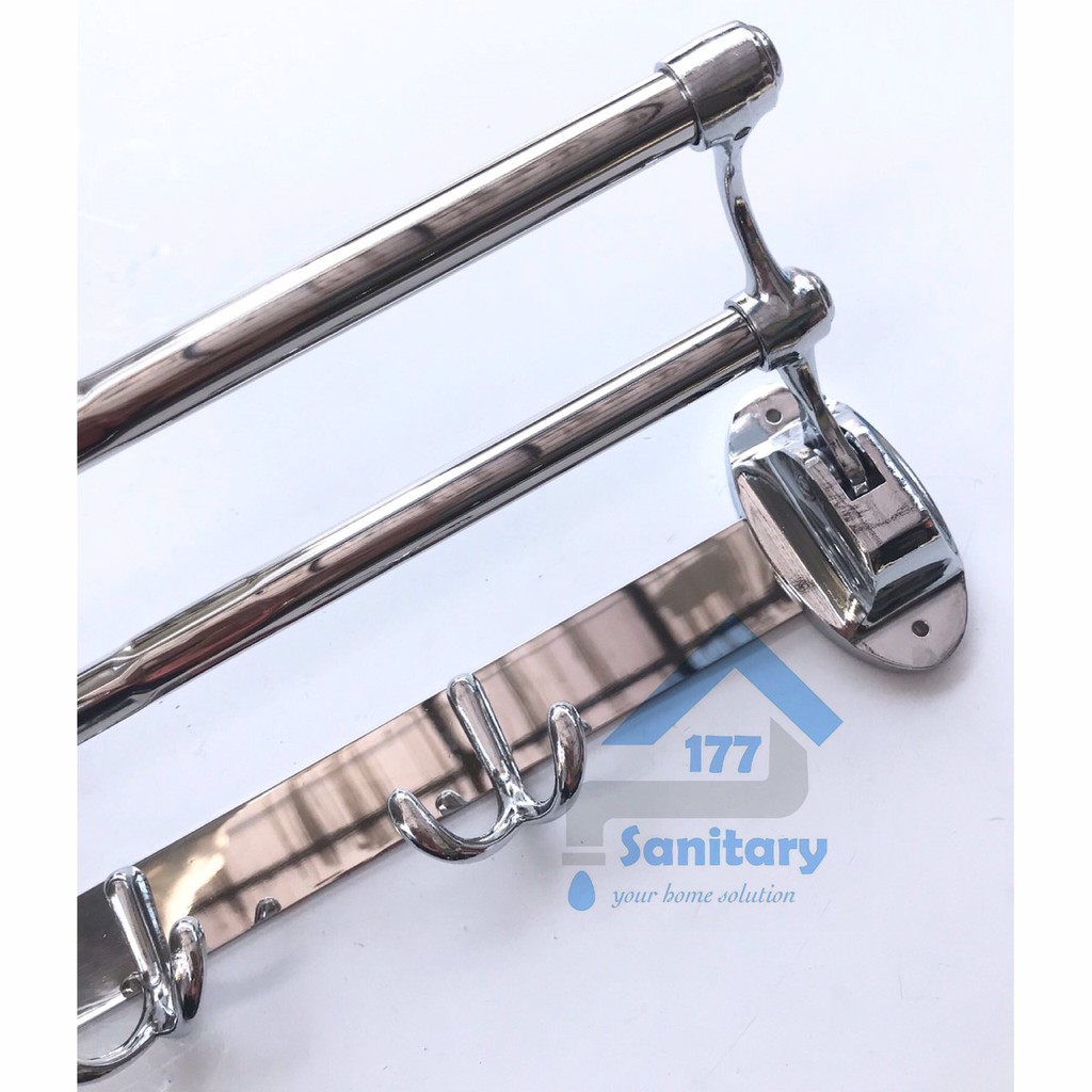 Rak Handuk Lipat minimalis 2 Susun Fio 2020- gantungan Stainless double towel rack fiorentino /S12