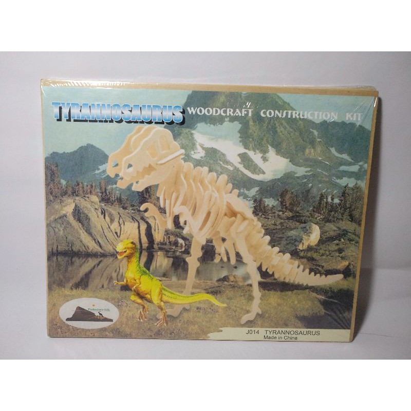 Tyrannosaurus Trex 3D Wooden Puzzle Kayu WFH Game T-Rex IQ Smart Brain Dino Dinosaurus Creative Kids