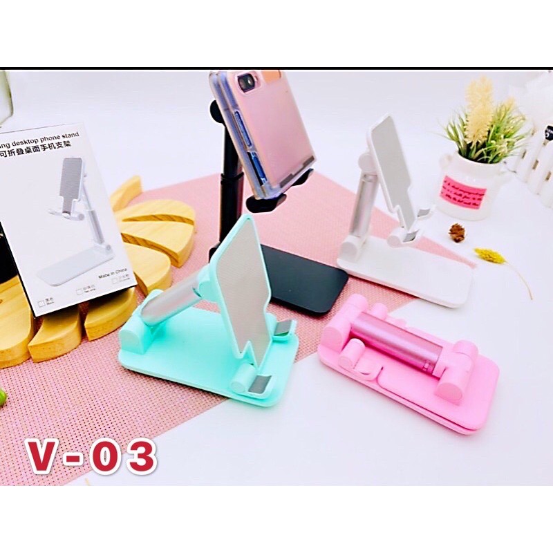 FOLDING DESKTOP SUPPORT STAND /Universal Phone Holder Handphone Dekstop/v01/v02/v03