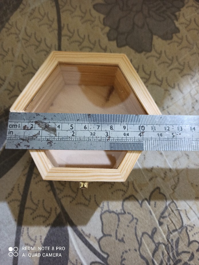 Kotak Kayu / Kotak Cincin / Kotak Perhiasan Hexa 15 Cm