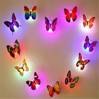 Mdnserbaserbi Kupu Kupu LED Hiasan Kamar Butterfly LED 