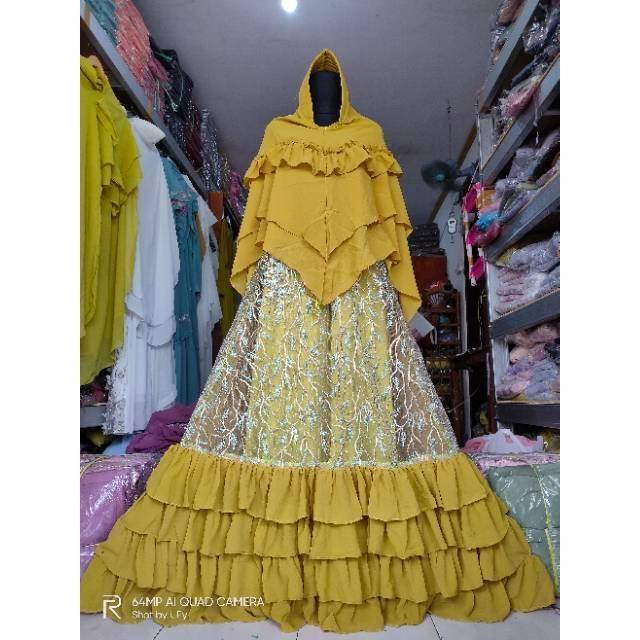 SET GAMIS SYARI BAJU MUSLIM PESTA MEWAH CERUTY TILE BORDIR SET GAMIS SYARI BAJU MUSLIM PESTA MEWAH CERUTY TILE BORDIR