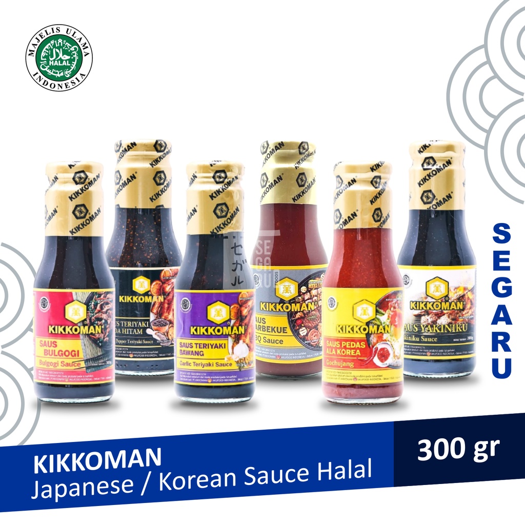 KIKKOMAN Gochujang Bulgogi Garlic Teriyaki Blackpepper Yakiniku BBQ 300 gram