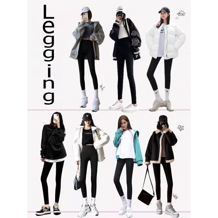 YAGOO - Legging highwaist Legging HW Basic Polos Premium Tebal Fit to All size Jumbo Legging