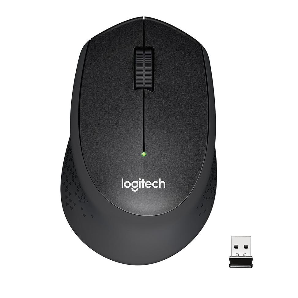 ☻ M330 Silent Plus Wireless Mouse, 2.4 GHz, 3 Buttons, PC/Mac/Laptop/Chromebook - Black(910-004944) 