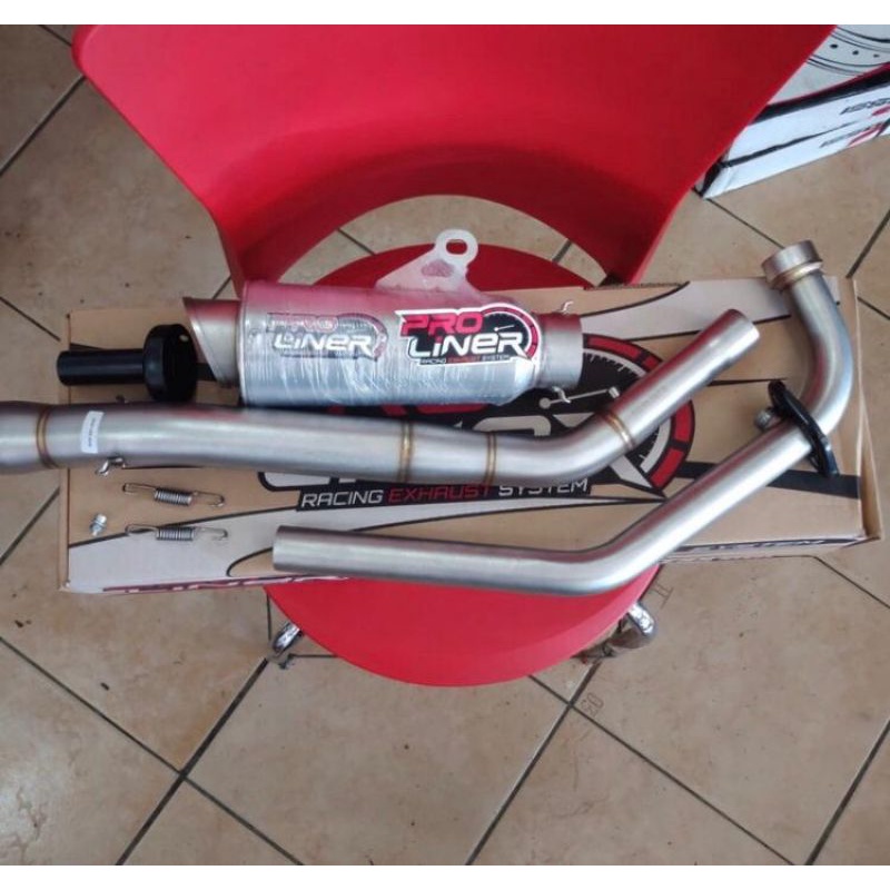 KNALPOT PROLINER FULLSYSTEM SHORT CBR FACELIFT/R15 V2/V3/V4/VIXION/GSX/SATRIA/MX KING/SONIC ORIGINAL