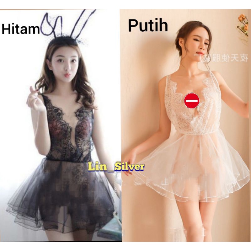 Lingerie Cantik Transparan warna Hitam Wanita Impor Premium