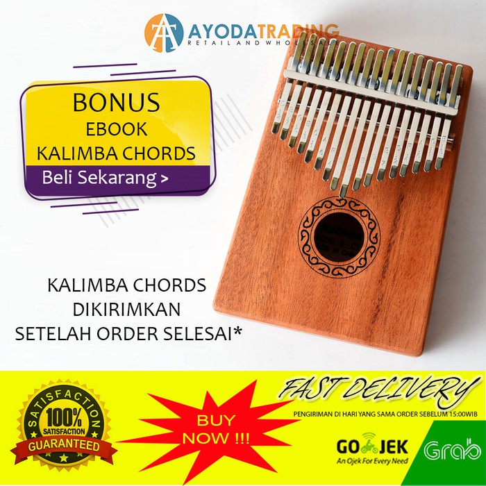 KALIMBA MAHOGANY 17KEY TIRUAN GECKO K17M - NATURAL KALIMBA