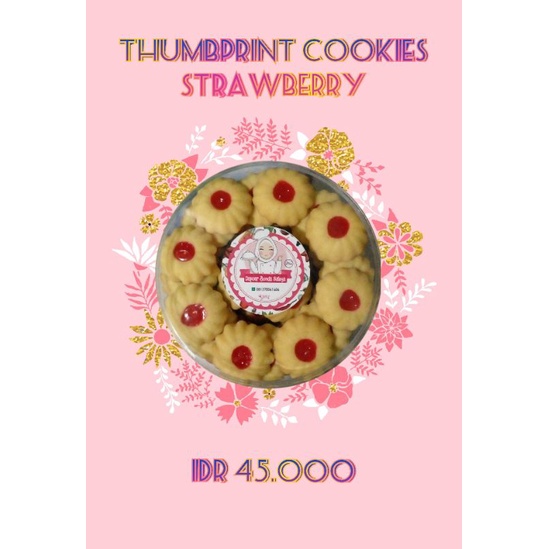 

THUMBPRINT COOKIES STRAWBERRY , BLUEBERRY 500gr KUE KERING