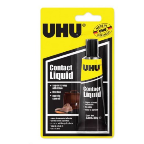 [LEM] -  UHU Household Contact Liquid 33 ml Blister / Perekat sepatu, tas, dll