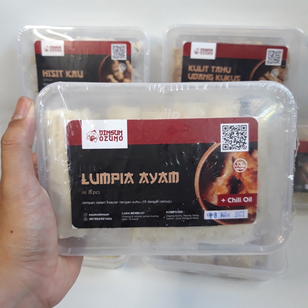 

DIMSUM LUMPIA AYAM HALAL PREMIUM ISI 8 + CHILI OIL