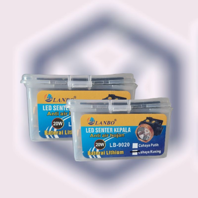 Senter lanbo || senter led kepala lanbo cahaya kuning