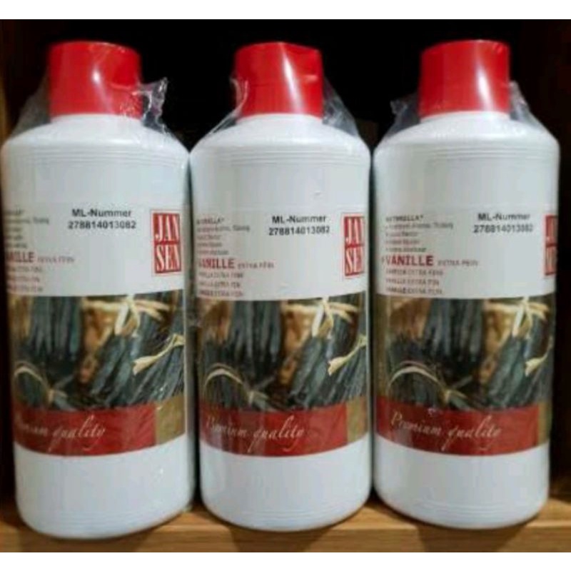 

JANSEN VANILLA EXTRACT 1 KG / JANSEN VANILA EKSTRAK 1kg / PERISA VANILA VANILLA / PERASA VANILA / JANSEN VANILA PERASA HALAL 1KG / PERASA KUE ESSENCE VANILLA / JANSEN VANILA MURAH HALAL / JANSEN 1 KG 100ml kemasan asli kemasan pabrik