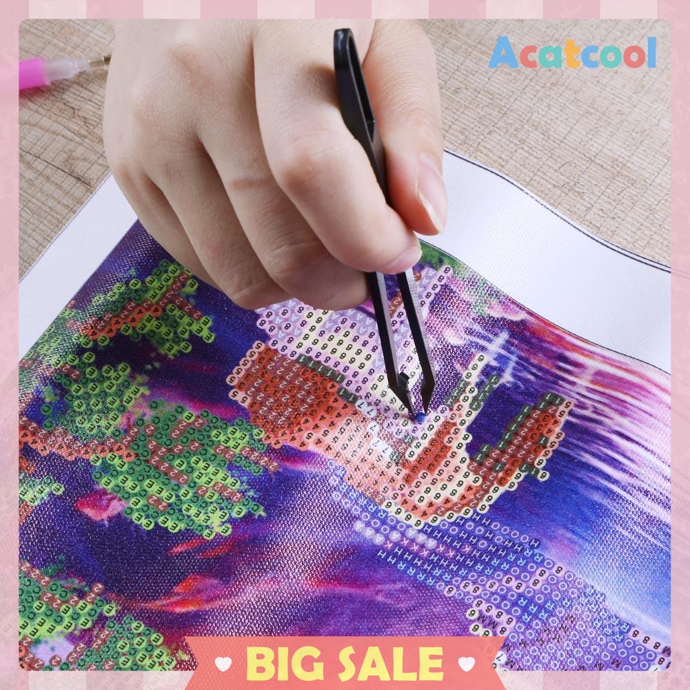 DIY Diamond Painting Tool Cross Stitch Tray Pen Glue Sewing Accessories Set