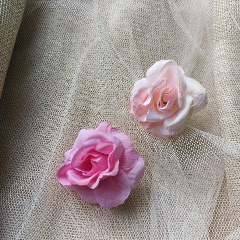 Bunga Mawar Kecil Mekar Artificial Plastik untuk Mahar Penikahan Bouquet Buket Bunga