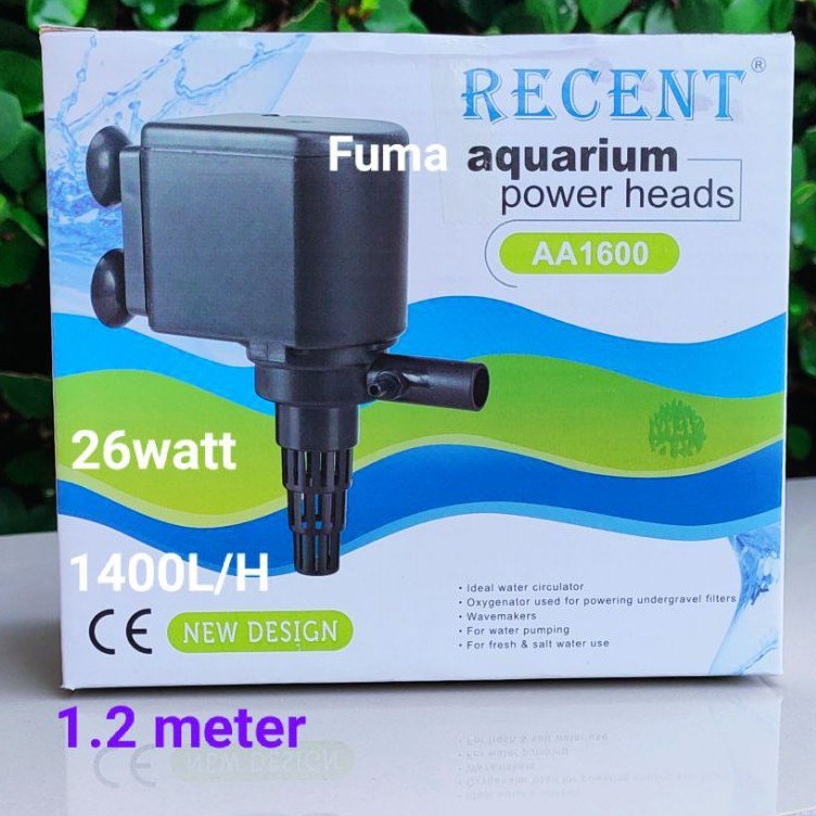 POWER HEAD RECENT AA-1600 MESIN POMPA FILTER AQUARIUM AQUASCAPE HIDROPONIK