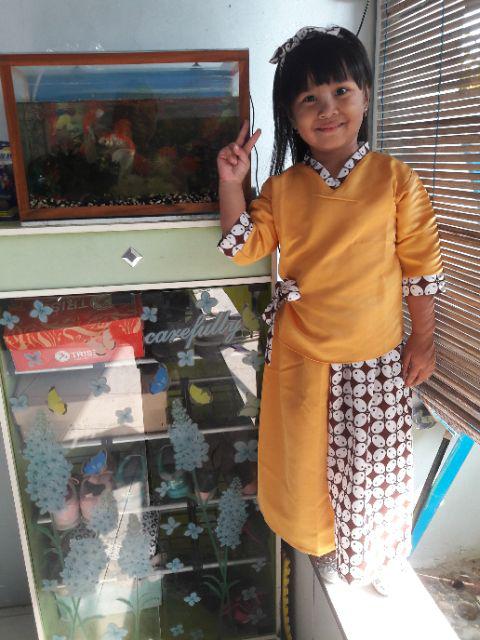 Setelan Kulot Batik Anak (free Bandana) Usia 2-9th /baju Batik Anak