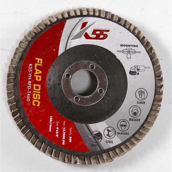 K55 FLAP DISC AMPLAS SUSUN GERINDA GRIT 80 MATA AMPLAS SUSUN  AMPLAS PENGHALUS TEMBOK BESI BETON
